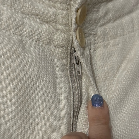 Eileen Fisher Off-White Pants, size PM (medium petite?), 100% Irish linen - Picture 4 of 9